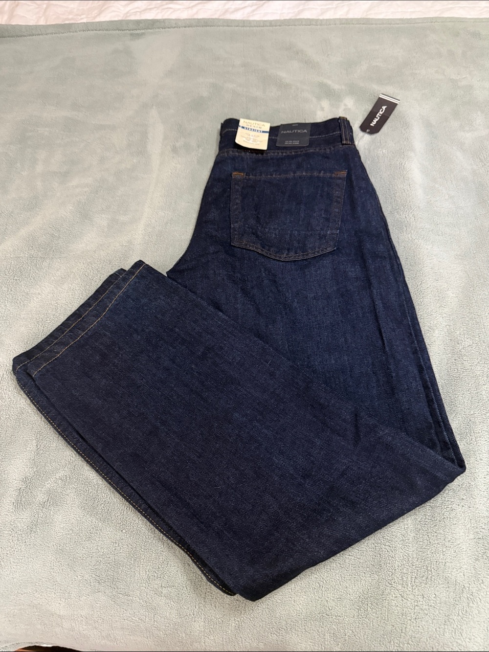 Nautica Men's Dark Blue Straight-Leg Jeans